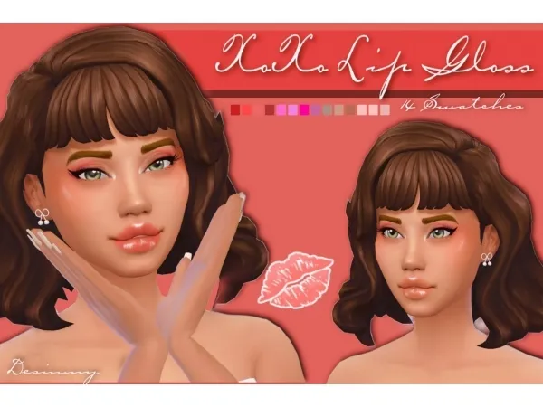 Maxis Match XOXO Lip Gloss - The Sims 4 Custom Content