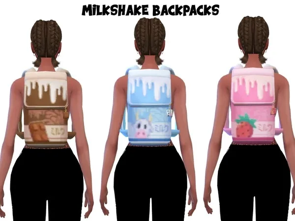 Alpha Milkshake Backpack - The Sims 4 Custom Content