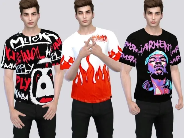 Alpha Urban Tees 1 by simsfinds - The Sims 4 Custom Content