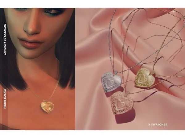 Alpha Heart Locket - The Sims 4 Custom Content