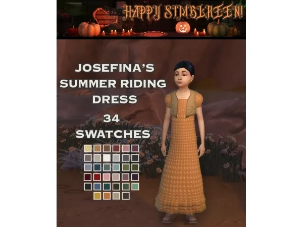 Alpha Josefinas Summer Riding Dress - The Sims 4 Custom Content