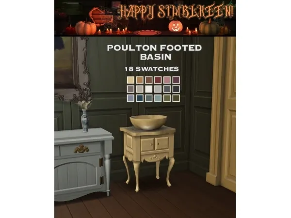 Alpha Poulton Footed Basin - The Sims 4 Custom Content