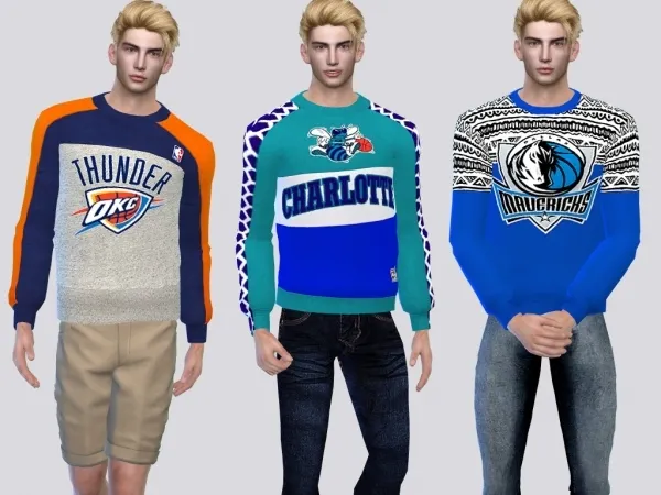 Maxis Match NBA Pullovers by simsfinds - The Sims 4 Custom Content