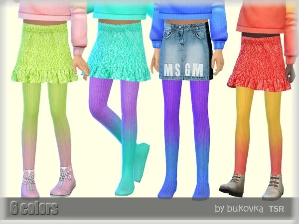 Alpha Tights Gradient - The Sims 4 Custom Content