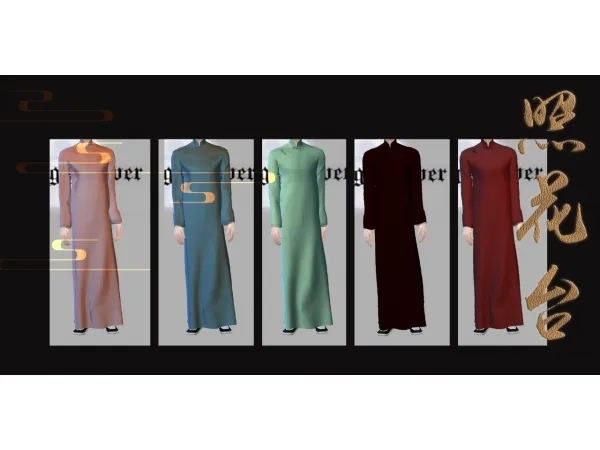 Alpha long gown - The Sims 4 Custom Content