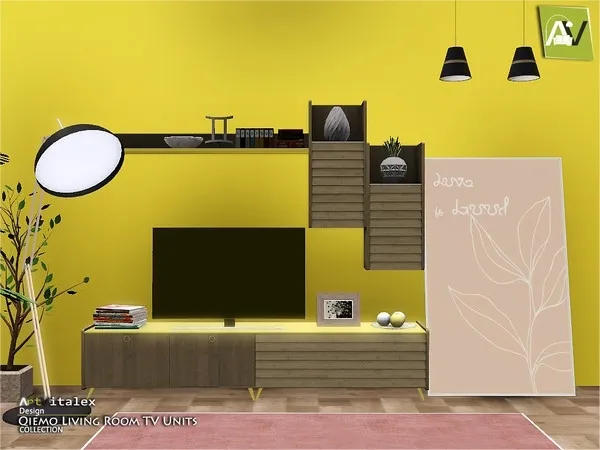 Qiemo Living Room TV Units - The Sims 3 Custom Content