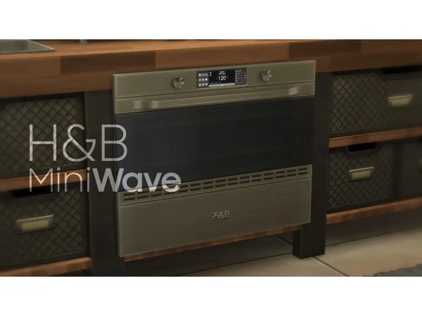 Alpha HB MiniWave Counter Slot Oven by littledica - The Sims 4 Custom Content