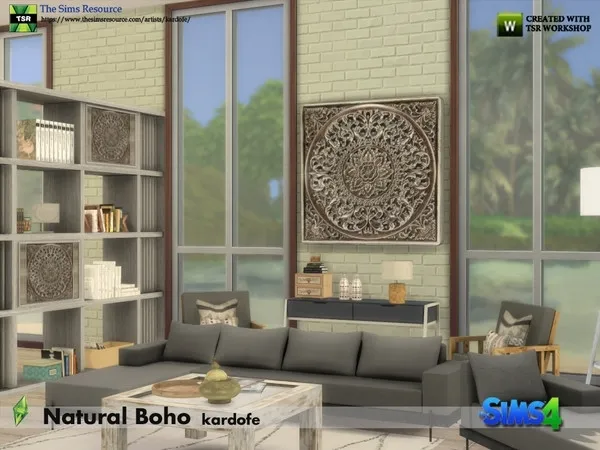 Alpha kardofe_Natural Boho Room by thesimsresource - The Sims 4 Custom Content