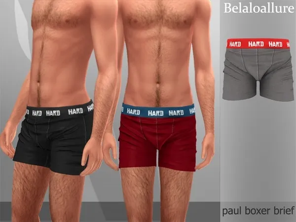 Alpha Belaloallure_Paul boxer briefs - The Sims 4 Custom Content