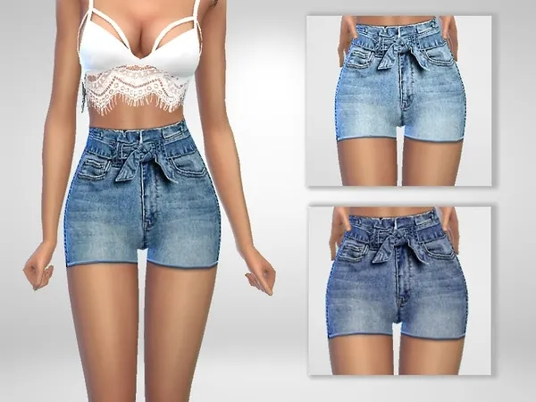 Alpha Belted Shorts by thesimsresource - The Sims 4 Custom Content