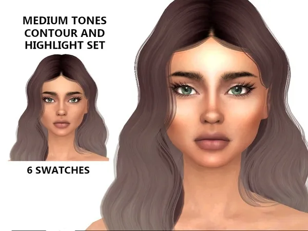 Maxis Match Medium Contour and Highlight Set Tigerlilly - The Sims 4 Custom Content