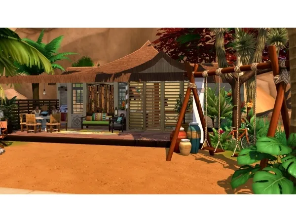Maxis Match AFRICAN BUNGALOW (NO ) - The Sims 4 Custom Content