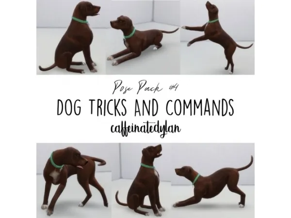 Alpha Dog Tricks Commands Pose Pack - The Sims 4 Custom Content