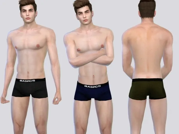 Alpha BASiCS Boxer Briefs by mclaynesims - The Sims 4 Custom Content
