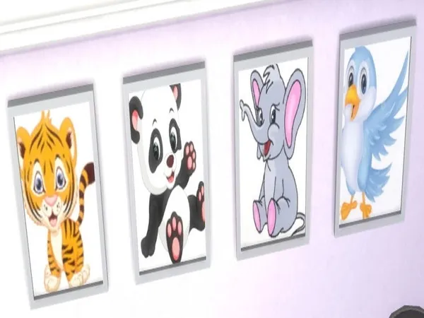 Alpha Children Paintings by thesimsresource - The Sims 4 Custom Content