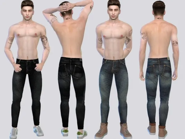 Alpha Dark Wash Skinny Jeans by simsfinds - The Sims 4 Custom Content