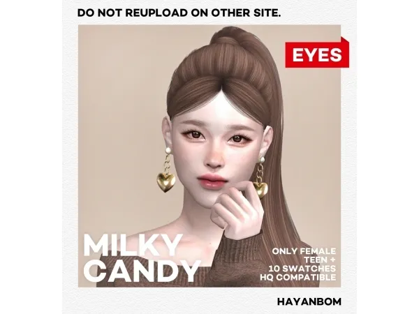 Alpha EYES MILKY CANDY by hayanbom - The Sims 4 Custom Content