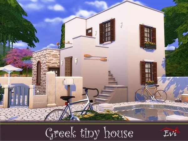 Maxis Match Greek tiny house - The Sims 4 Custom Content