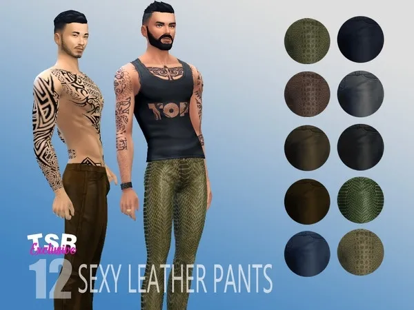 Maxis Match SimmieV Sexy Leather Pants - The Sims 4 Custom Content
