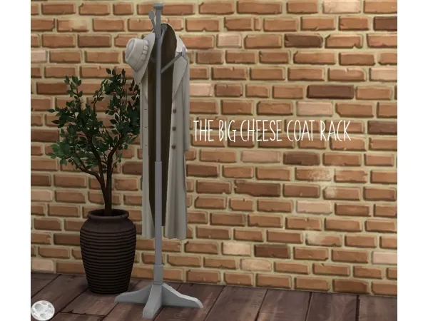 Alpha S3 to S4 Conversion The Big Cheese Coat Rack - The Sims 4 Custom Content