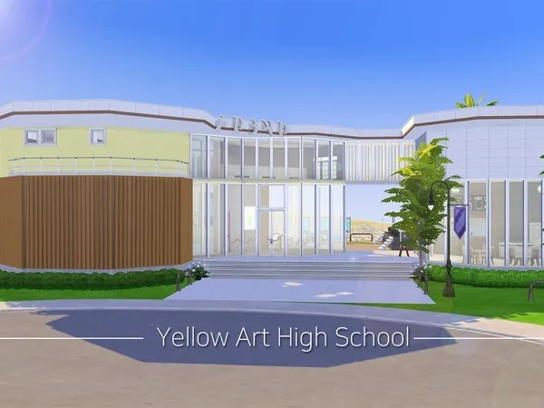 Alpha Yellow Art High School - The Sims 4 Custom Content