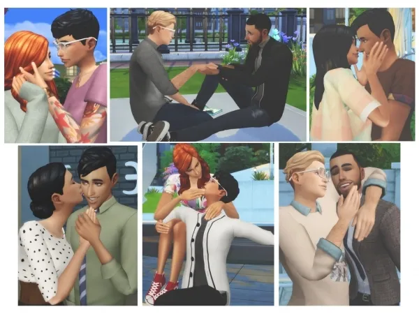 Maxis Match PN7K Couples Poses - The Sims 4 Custom Content