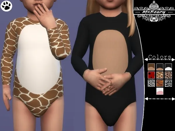 Maxis Match Animal Print Onesie - The Sims 4 Custom Content