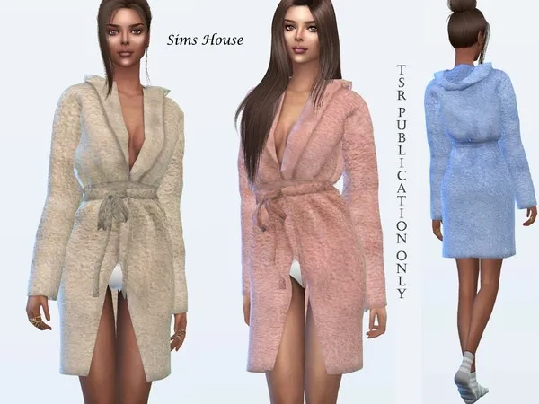 Maxis Match Women's terry bathrobe by thesimsresource - The Sims 4 Custom Content