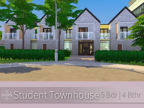 Maxis Match Student Townhouse - The Sims 4 Custom Content