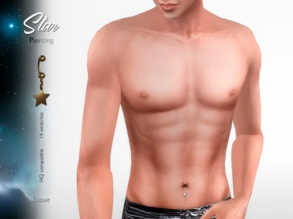 Maxis Match [Suzue] Star Belly Piercing - The Sims 4 Custom Content