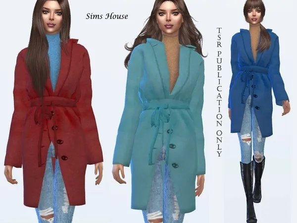 Maxis Match Women's short coat with a hood by thesimsresource - The Sims 4 Custom Content