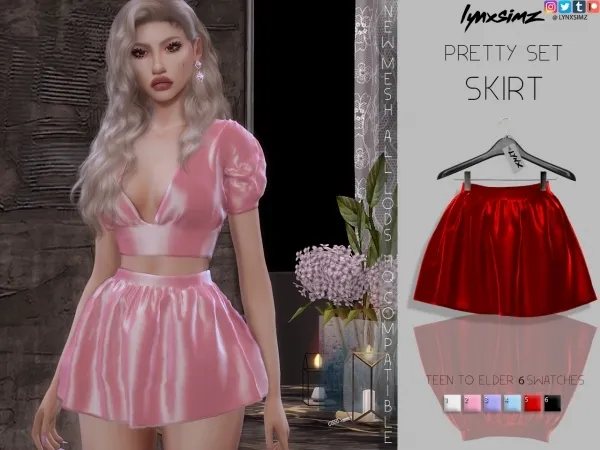 Alpha lynxsimz pretty set (skirt) by lynxsimz - The Sims 4 Custom Content