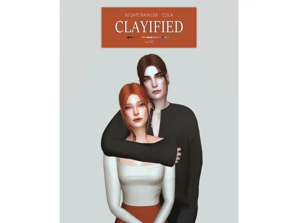 Alpha NIGHTCRAWLER COLA HAIR CLAYIFIED - The Sims 4 Custom Content