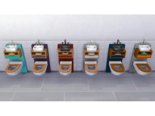 Maxis Match Tiny Spa ToiletSink Combo by K9DB - The Sims 4 Custom Content