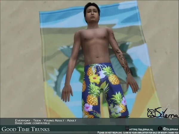 Maxis Match Good Time Trunks - The Sims 4 Custom Content