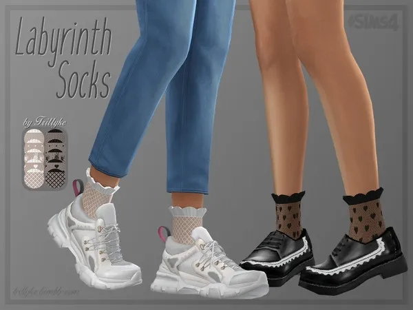 Maxis Match Trillyke Labyrinth Socks by thesimsresource - The Sims 4 Custom Content