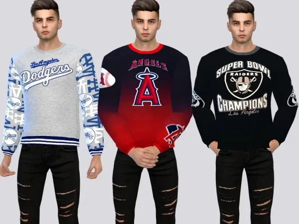 Alpha Sports League Crewnecks by simsfinds - The Sims 4 Custom Content
