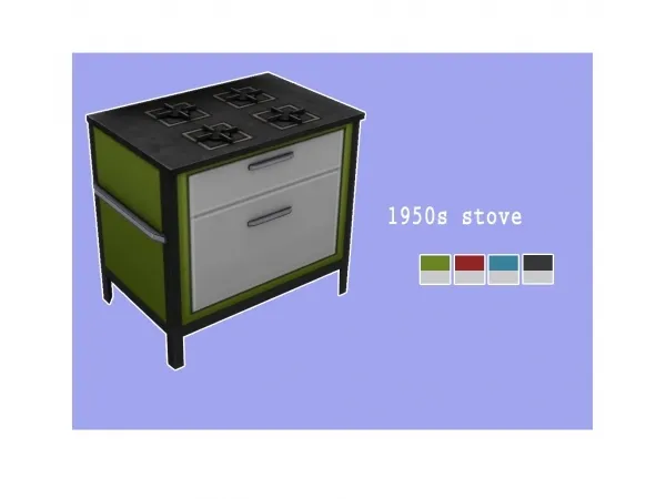 Maxis Match 1950s stove - The Sims 4 Custom Content