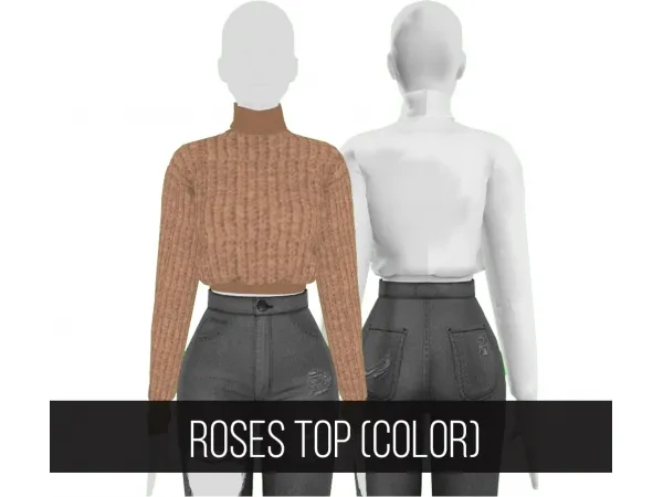 Alpha ROSES TOP Colors by fifthscreations - The Sims 4 Custom Content