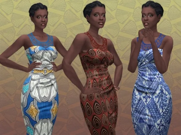 Maxis Match Robe Sirène Africaine - The Sims 4 Custom Content
