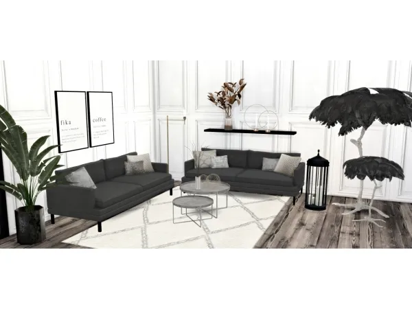 Alpha Coffee table pillows - The Sims 4 Custom Content