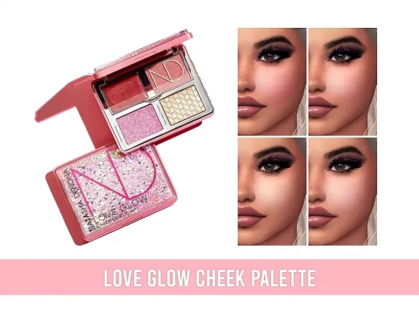 Alpha Love Glow Cheek Palette - The Sims 4 Custom Content