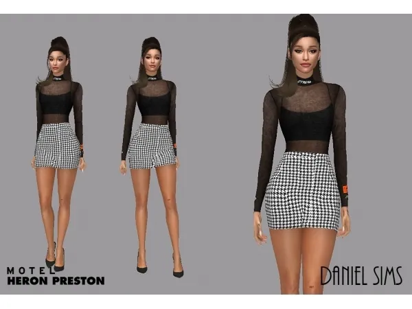 Alpha Ariana Grande in Heron Preston and MOTEL - The Sims 4 Custom Content