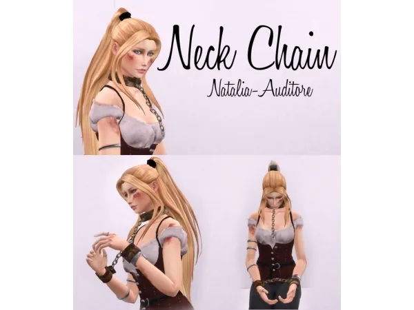 Maxis Match Neck chain Auditore by Natalia - The Sims 4 Custom Content