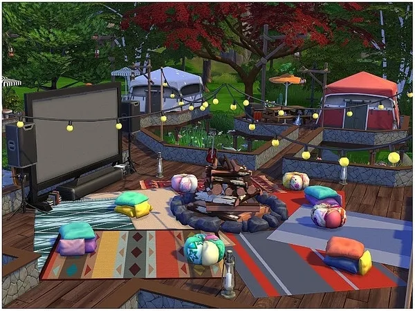 Maxis Match Cinema Camping - The Sims 4 Custom Content