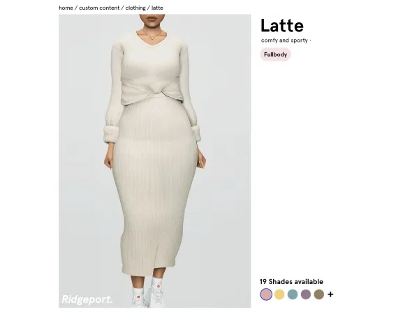 Maxis Match ridgeport Latte Outfit - The Sims 4 Custom Content