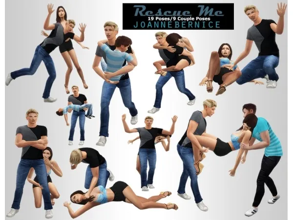 Alpha RESCUE ME POSES - The Sims 4 Custom Content