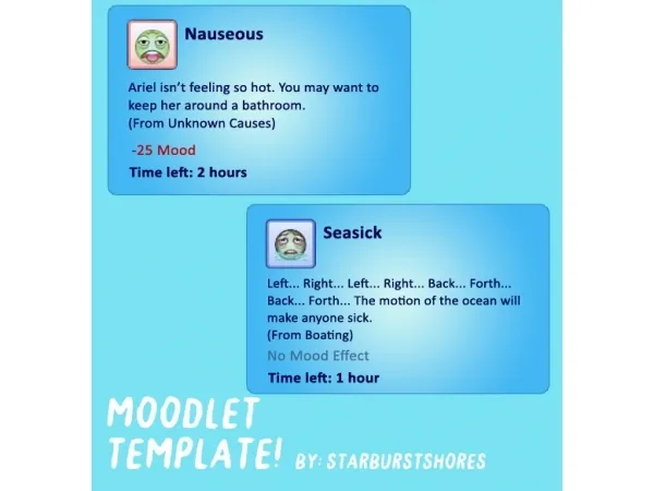 Moodlet Templates for Sims 3 - The Sims 3 Custom Content