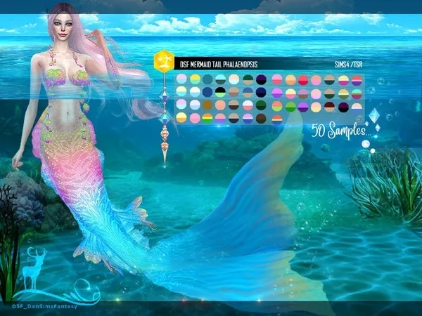 Alpha DSF MERMAID TAIL PHALAENOPSIS - The Sims 4 Custom Content