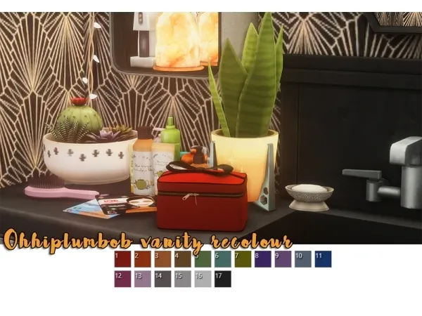 Maxis Match Ohhiplumbob AnYe vanity bag recolour - The Sims 4 Custom Content
